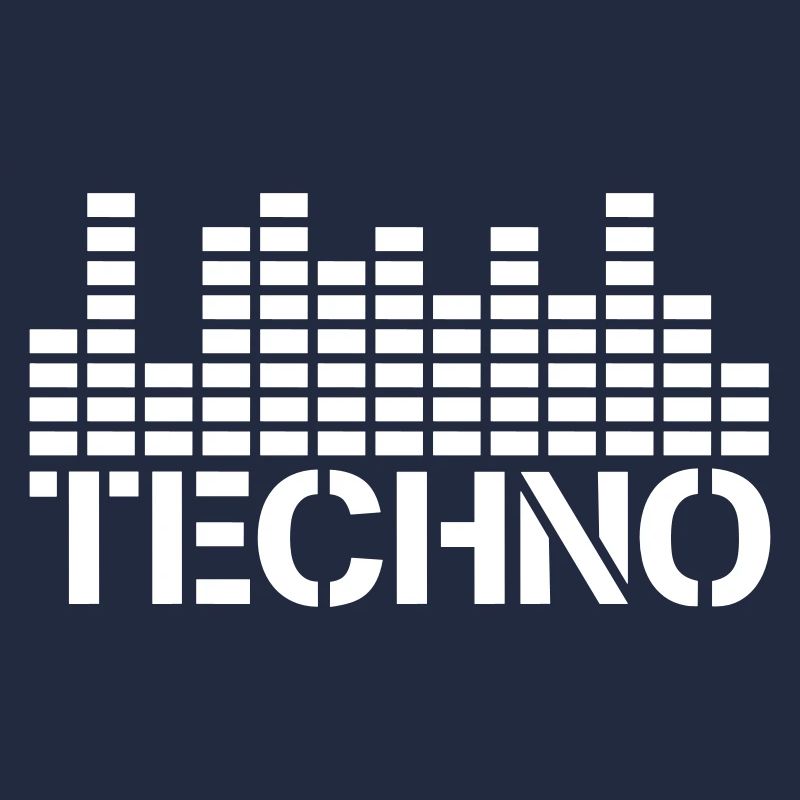 Techno Liebe Equalizer Wellen Musik Party Logo