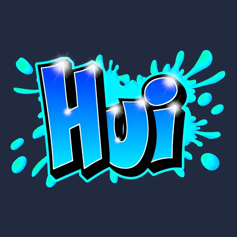 Graffiti "Hui" imprimable sur tout support !
