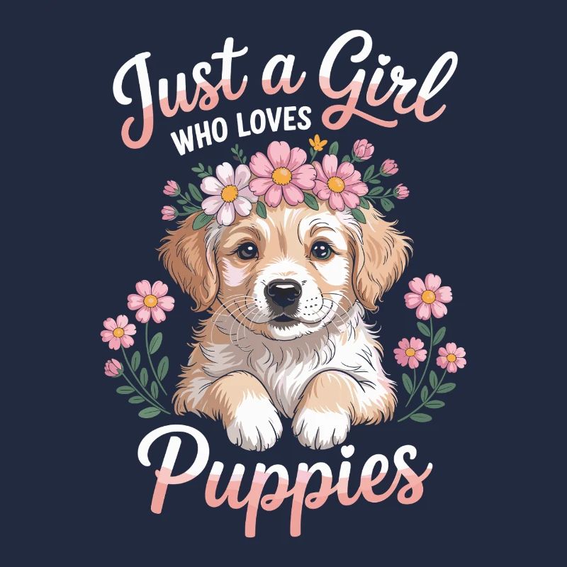 Juste une fille qui aime les chiots