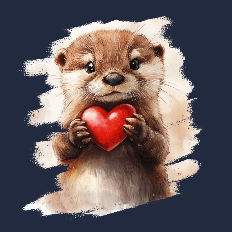 Otter mit Herz
