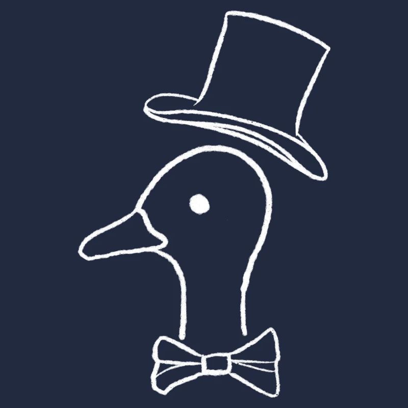 Duck with hat