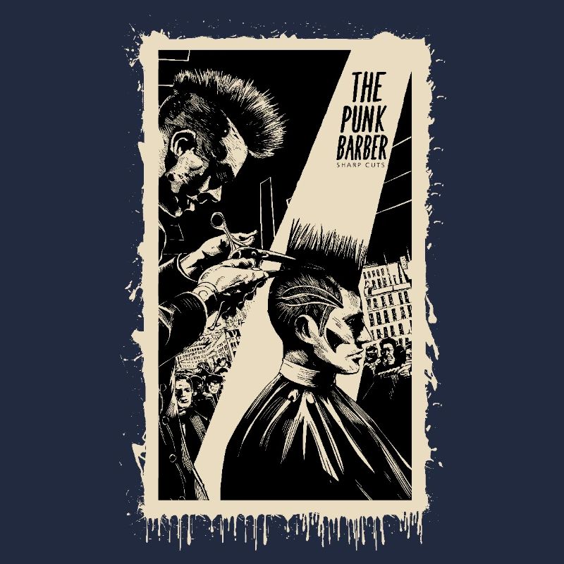 Punk barber sharp cuts