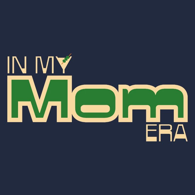À l’époque de ma mère – Déclaration de maman rétro en vert