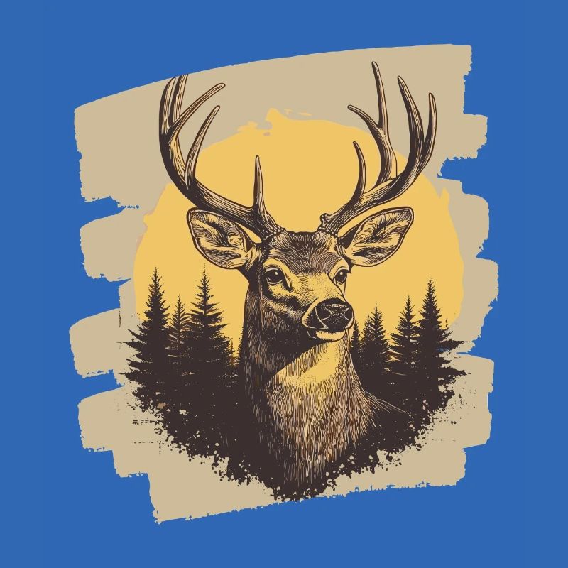 Hirsch mit Geweih