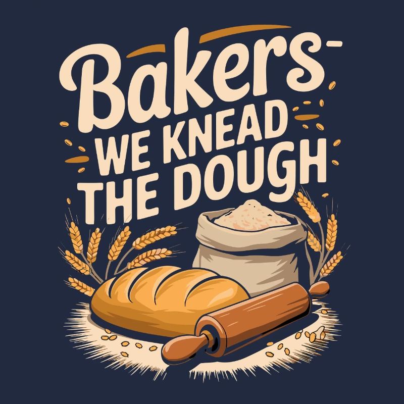 Baker Saying Bakers We Knead The Dough Bread Dough