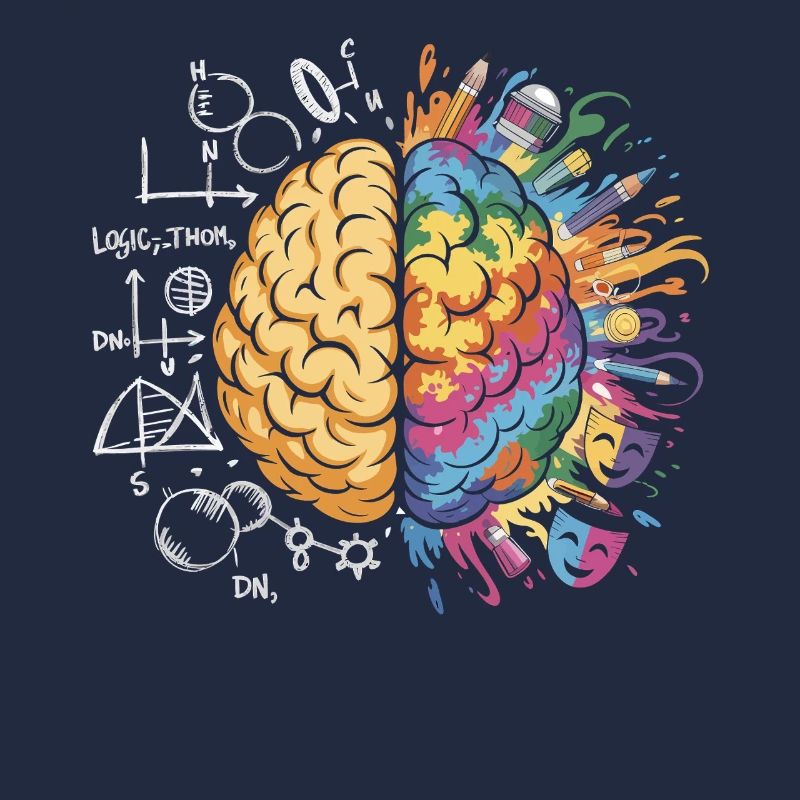 Creative brain color explosion