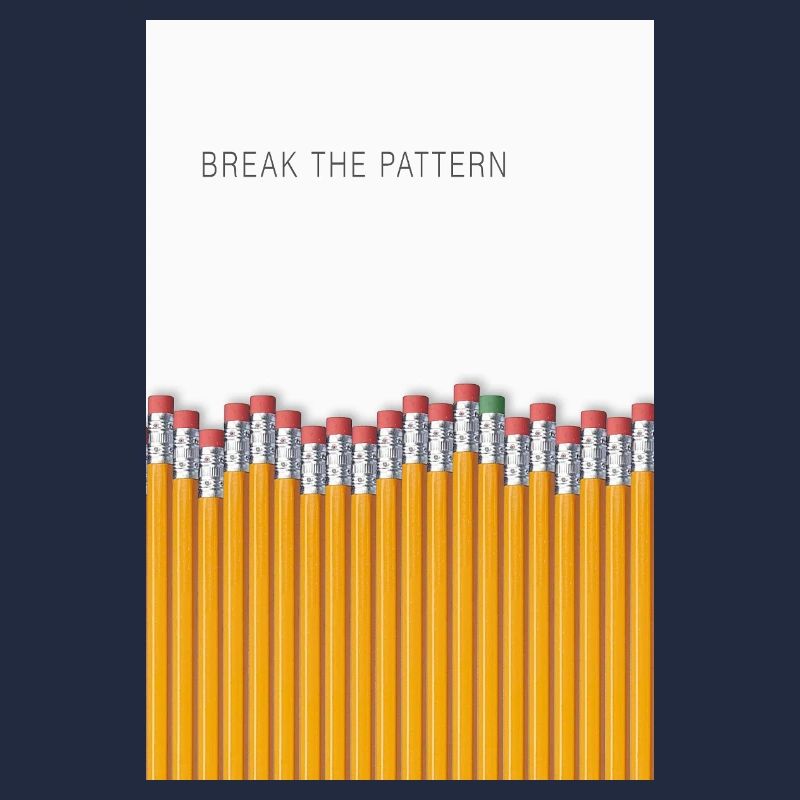 Break the Pattern Minimalist Statement Design