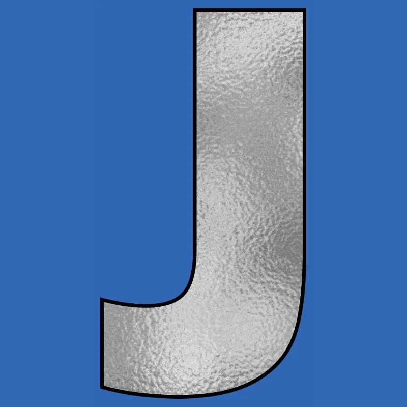 Buchstabe J Silber