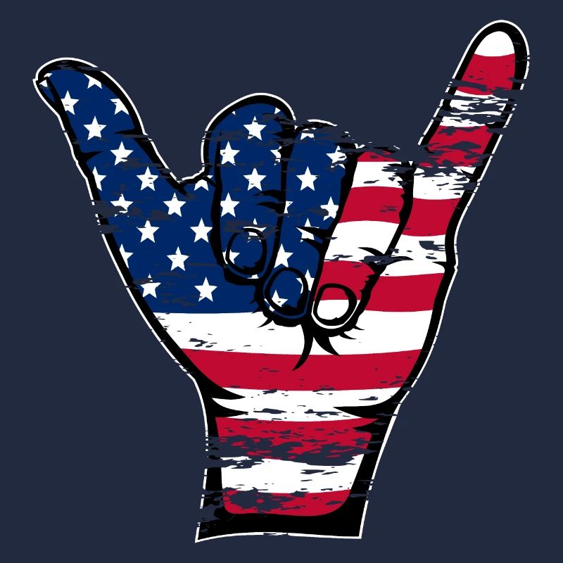 Symbole de surf de drapeau des États-Unis utilisé