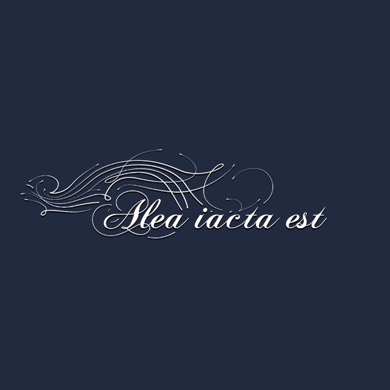 Alea iacta est verziert weiss