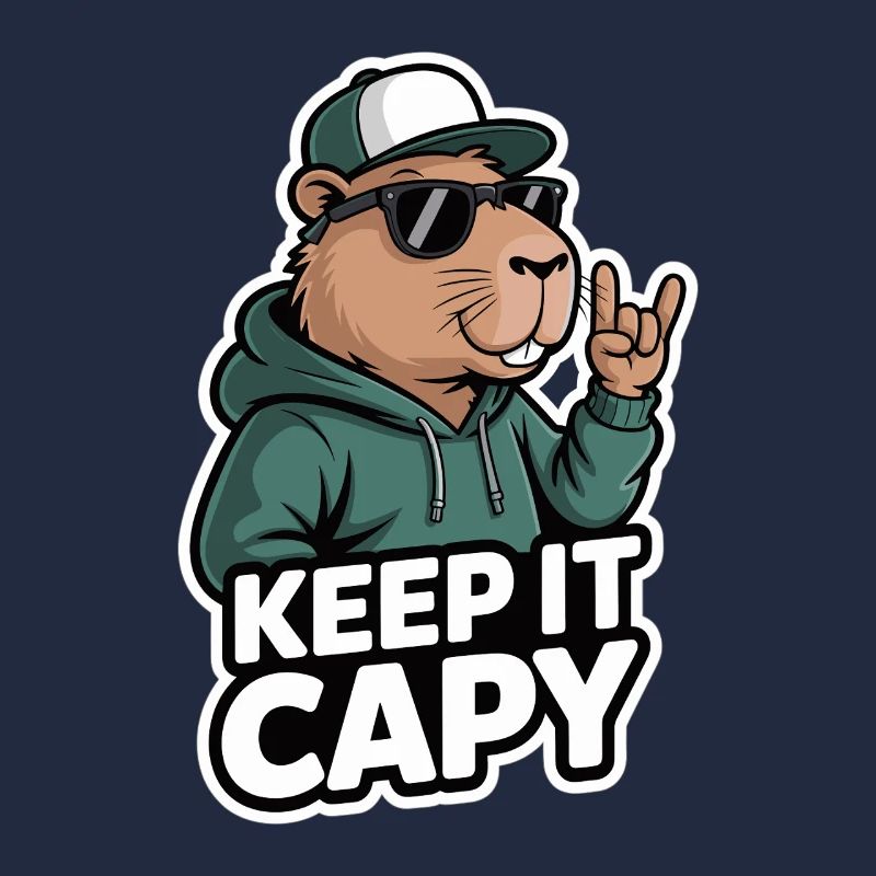 Keep It Capy Sweat à capuche Capybara