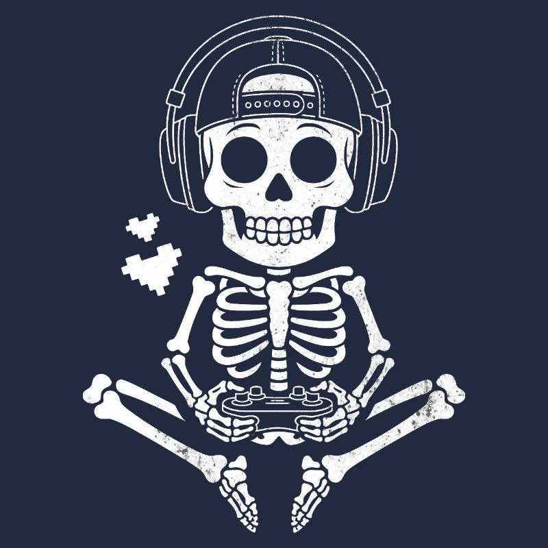 Skull DJ mit Kopfhörer Design