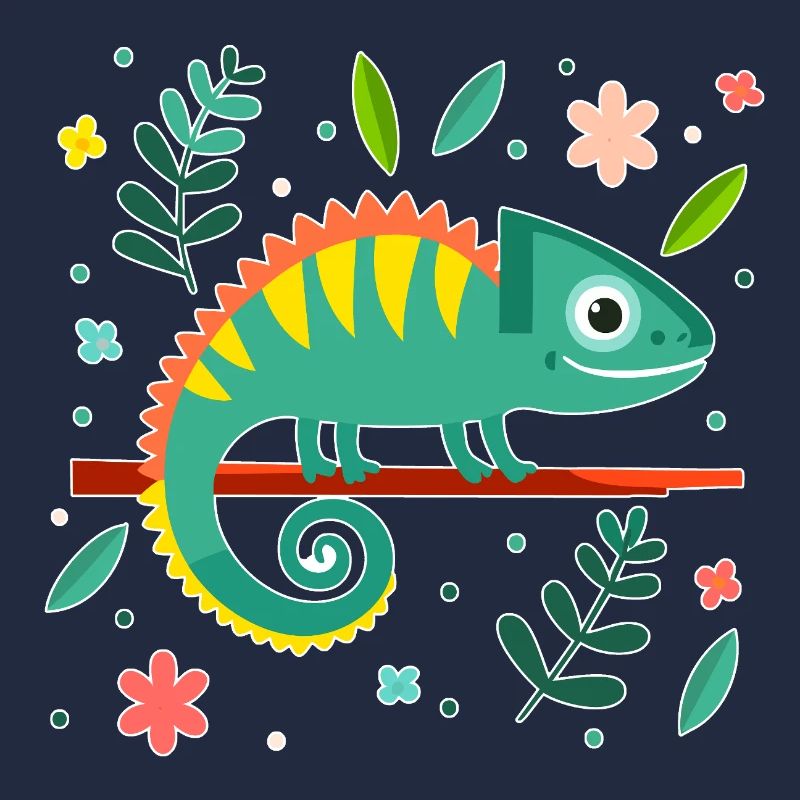 Chameleon (Plain and Leaves)