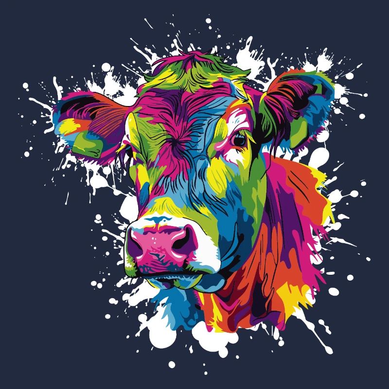 Explosion de couleurs Cow Pop Art