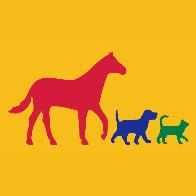Vektor Pferd Hund und Katz