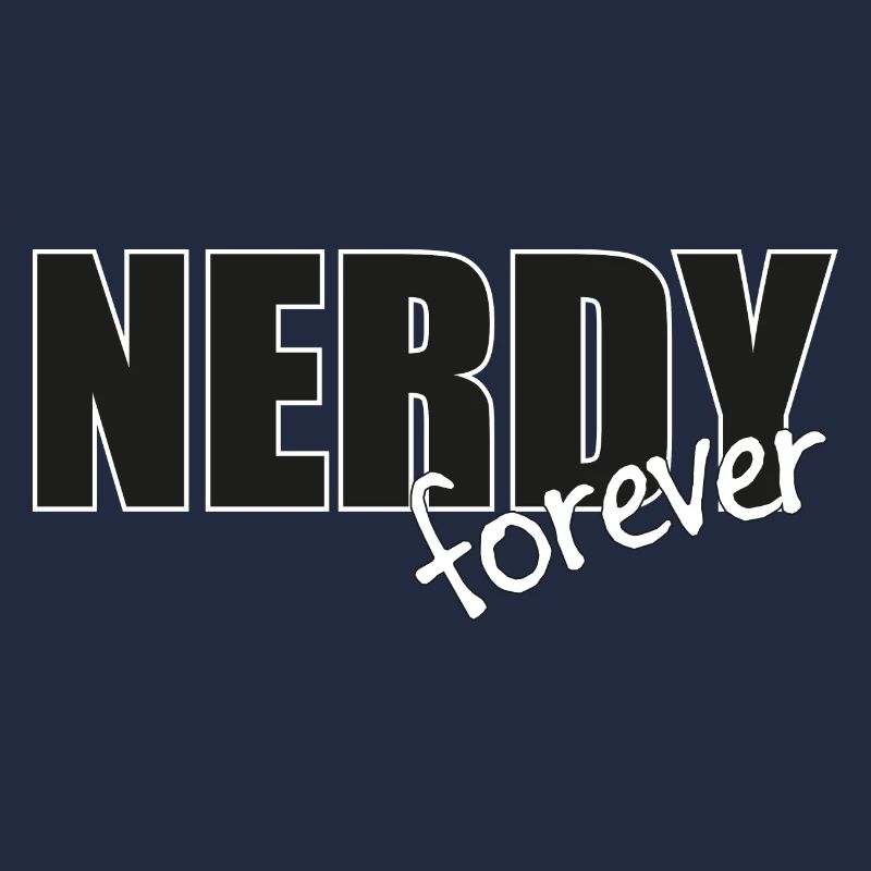 NERDY forever - Logo Black/White