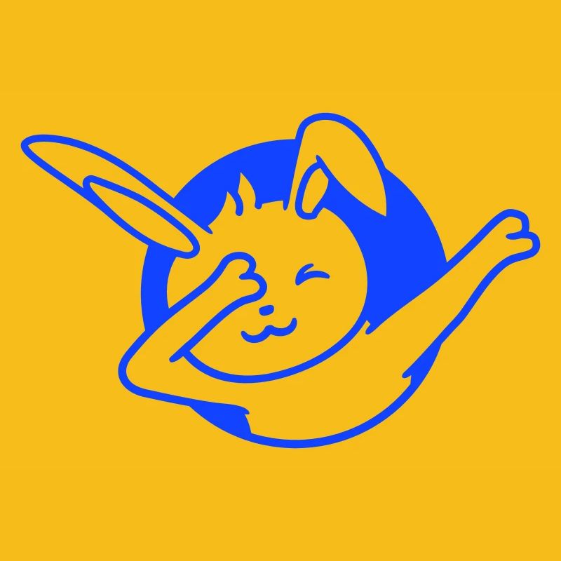 Bunny Dabbing Dab Dance Pose Dancing Hole Party Fun
