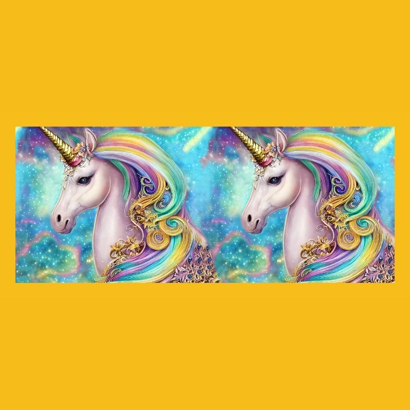 Verzaubertes Einhorn mit Regenbogen-Leuchten