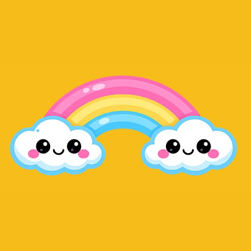Cute Cloud Rainbow Duo