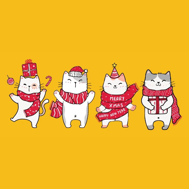 Chat à Noël