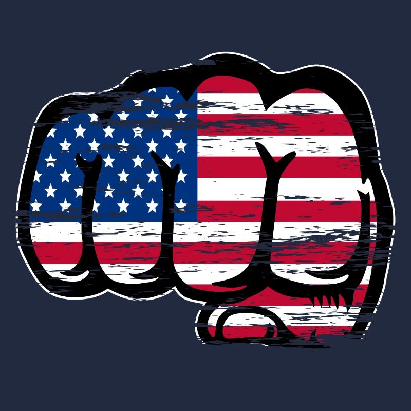 Drapeau des États-Unis Poing à main utilisé