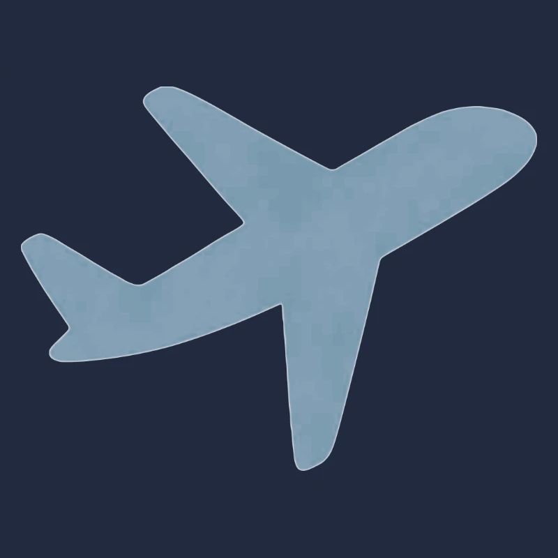 Blaues minimalistisches Flugzeug