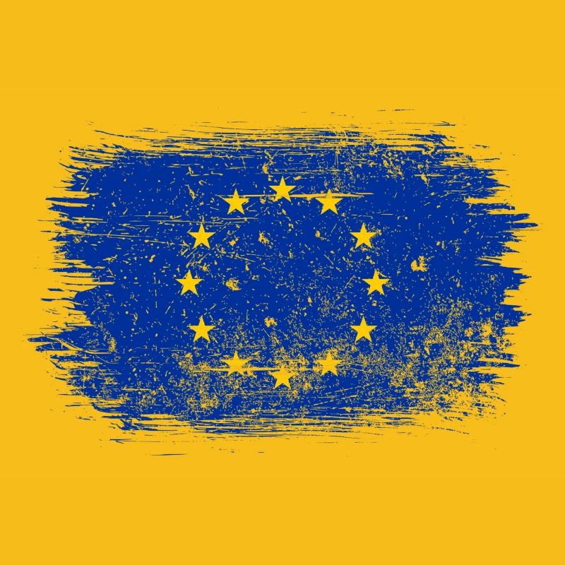 Brushstroke EU Circle Flag