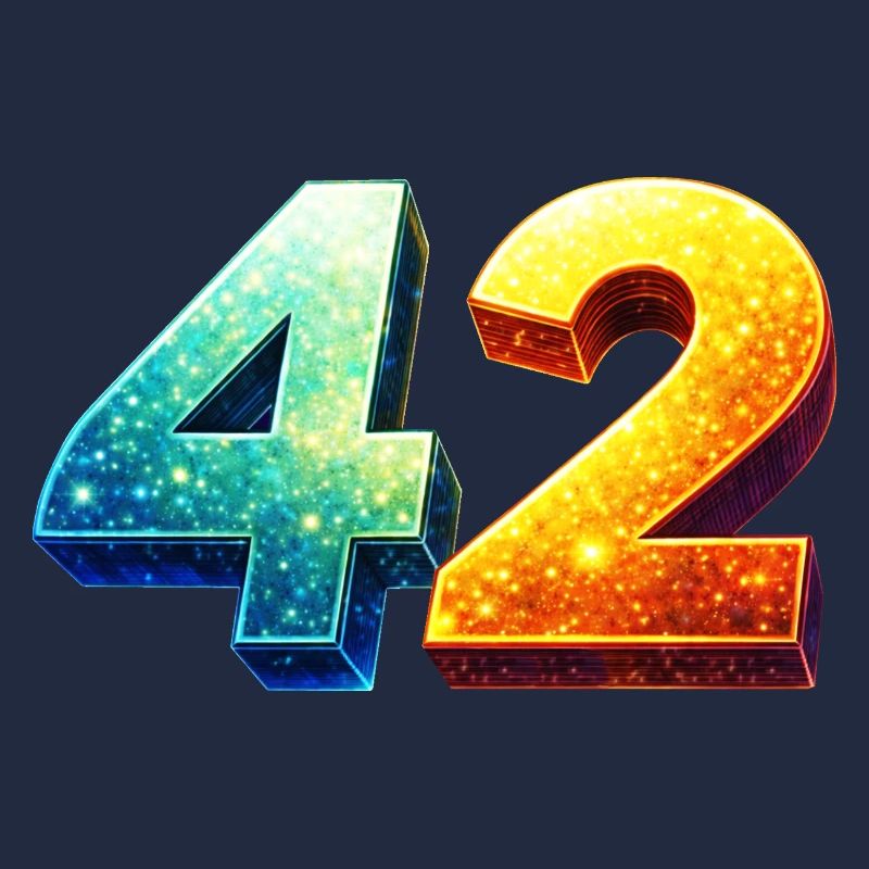 42 Cosmic Number – Nerd & Sci-Fi Design
