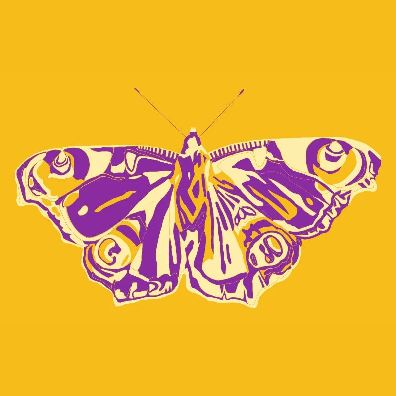 Papillon jaune violet