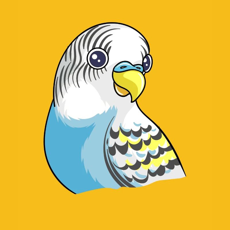 Belle conception de perruche bleue