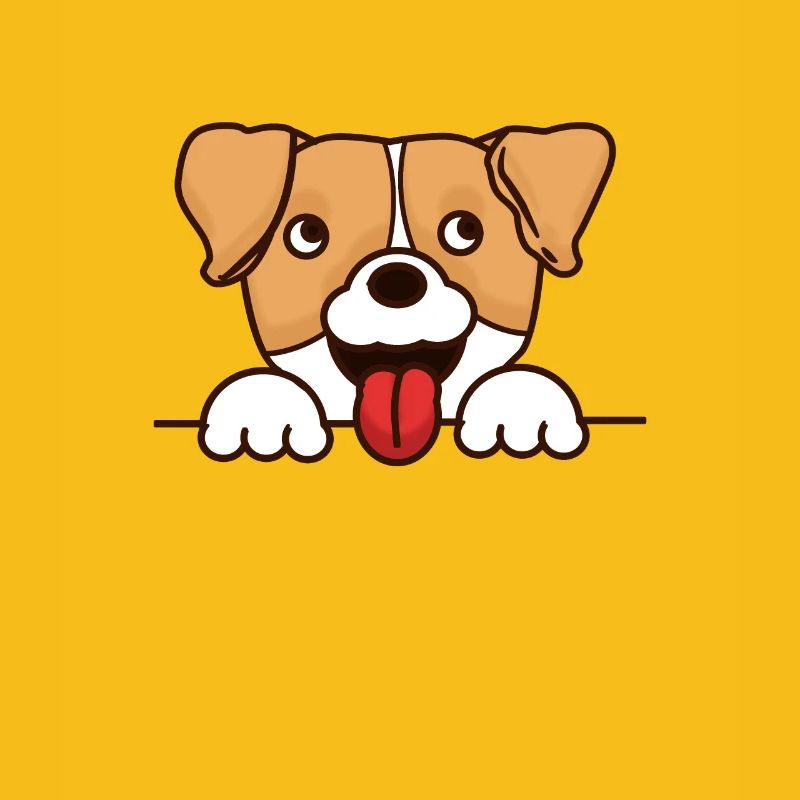 Visage de chien mignon