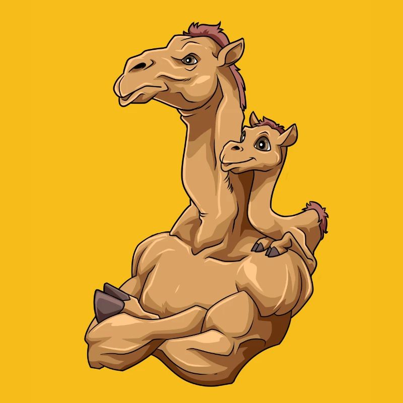 Starkes Kamel mit Kamel Kind für einen Kamel