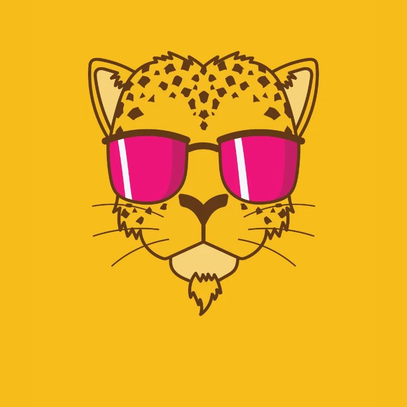 Cool léopard avec lunettes de soleil Big Cat