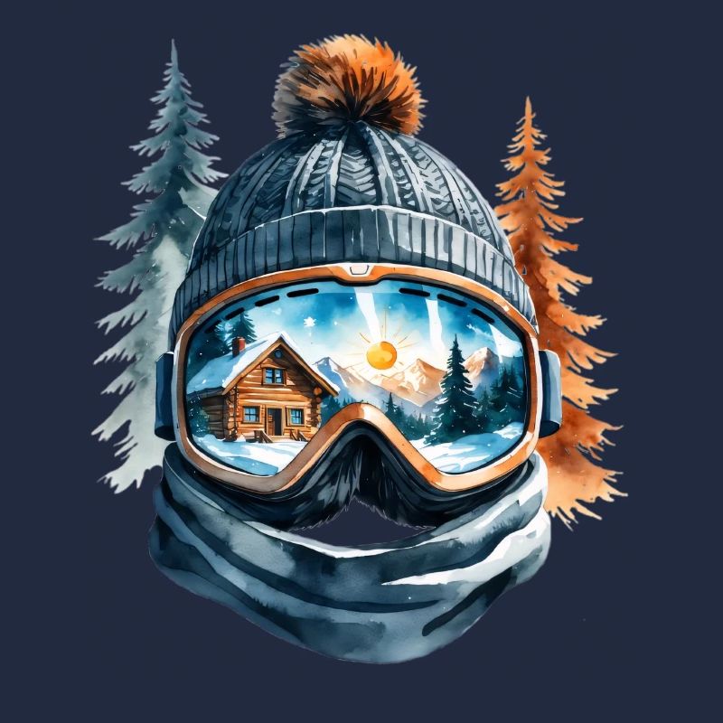 Winter Landscape Reflection Goggles