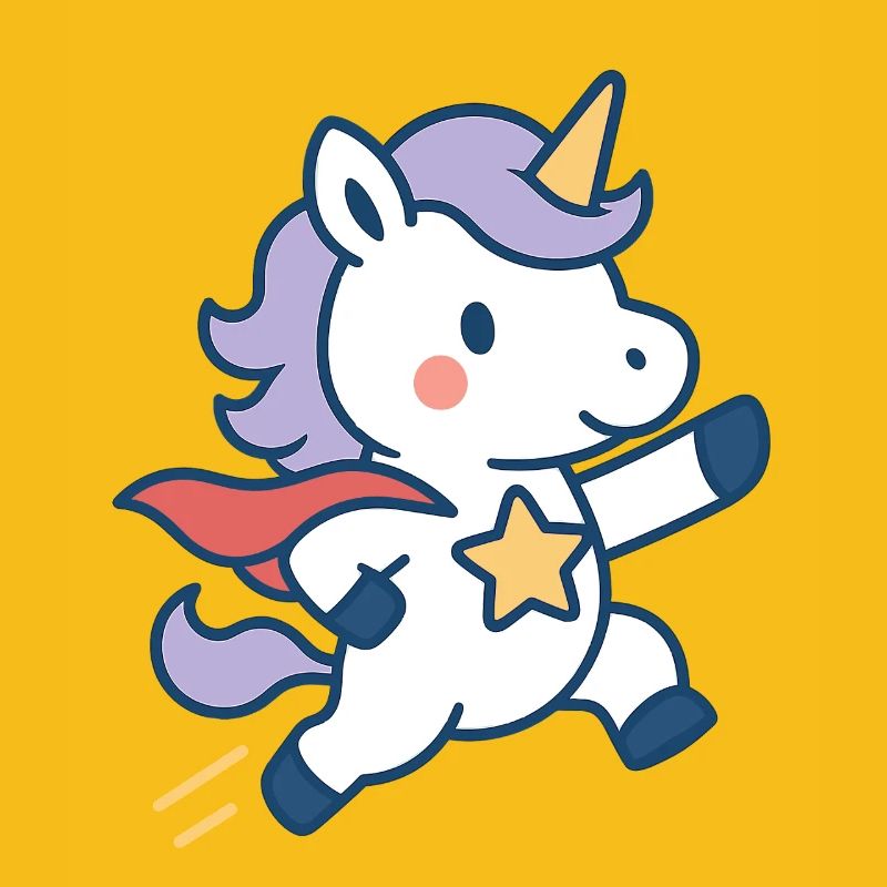 Lachendes Super Einhorn, Held des Alltags