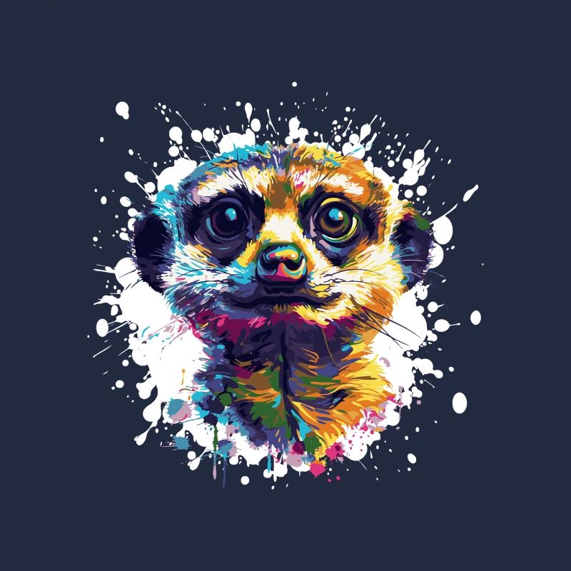 Éclaboussure de portrait de suricate