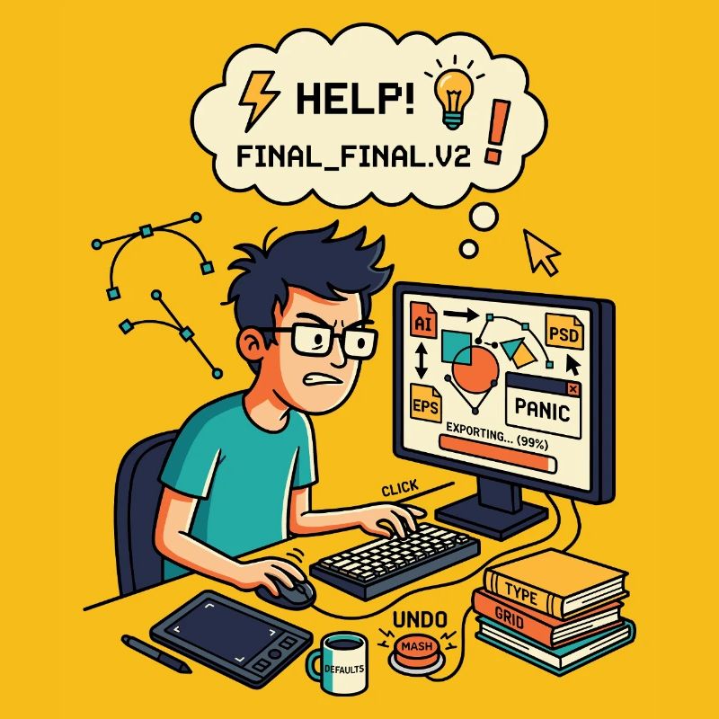 Graphic Designer Chaos Export Panic