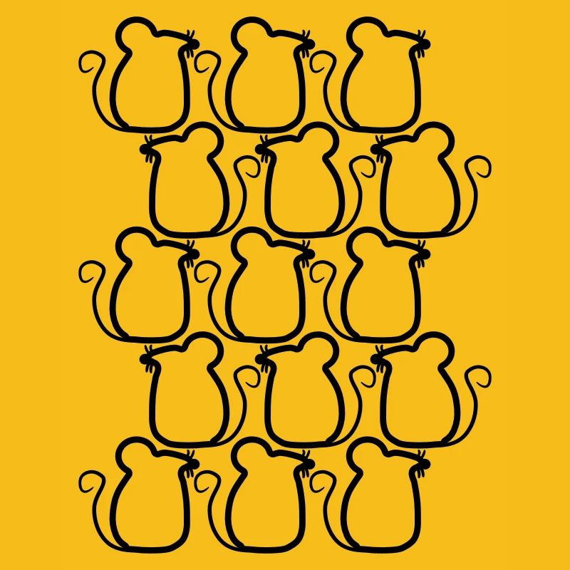 Many Mice Pattern Rows Party Cute Gang Team