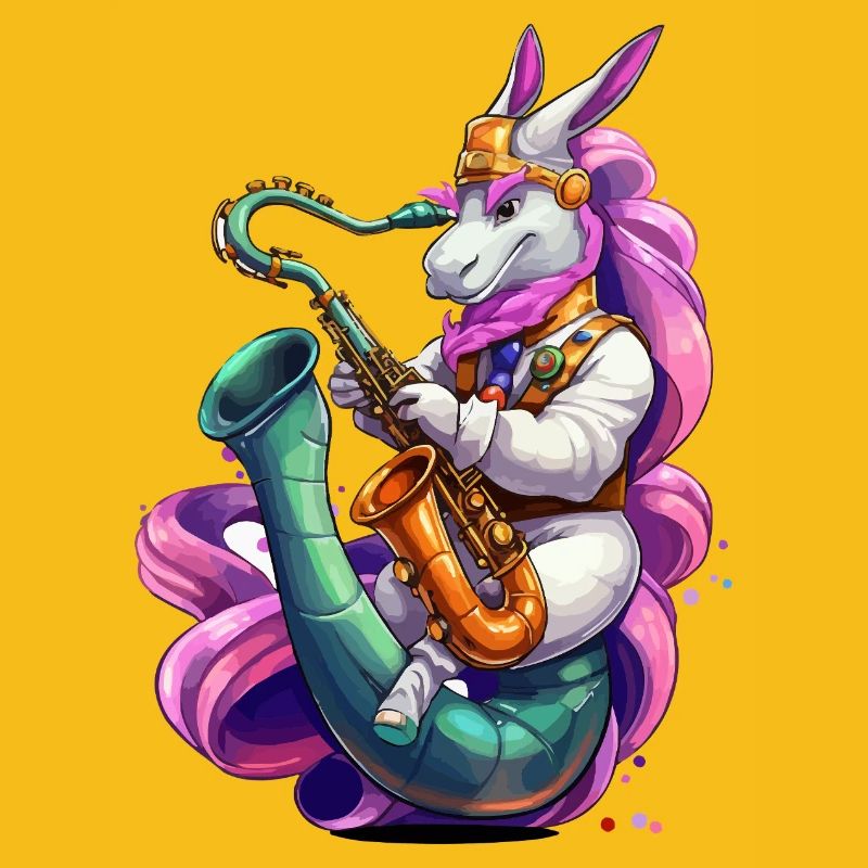 Funkelndes Einhorn Saxophon
