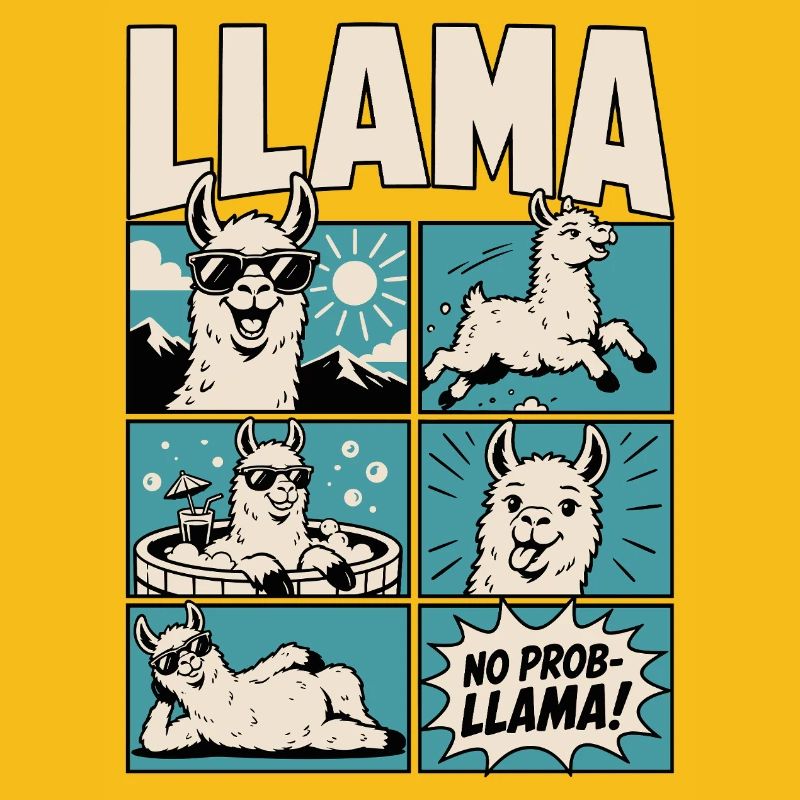 Chill Llama Comic Design