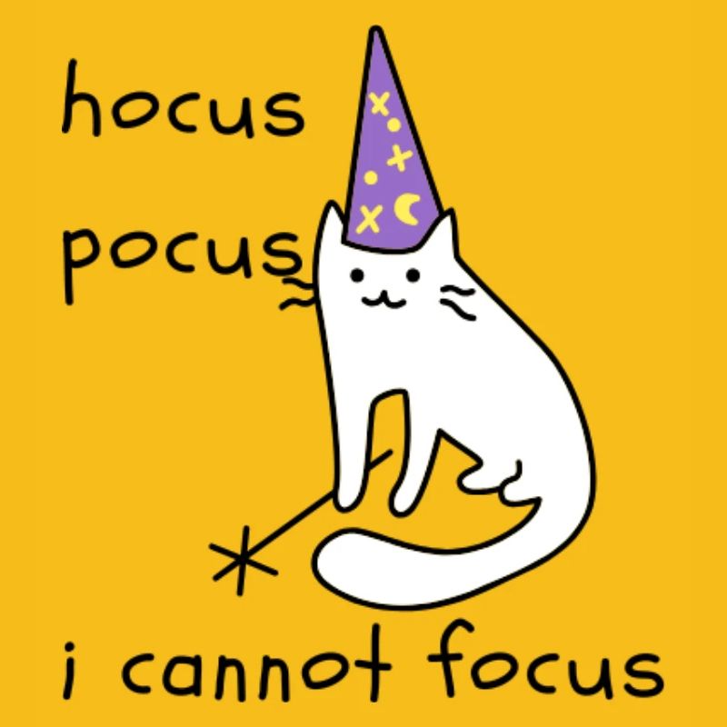 Cat with Purple Magic Hat