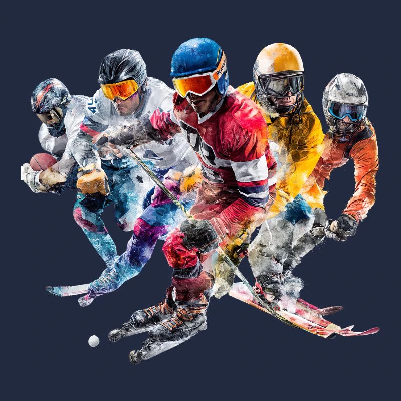 Compilation de tempêtes de couleurs Skier Panorama