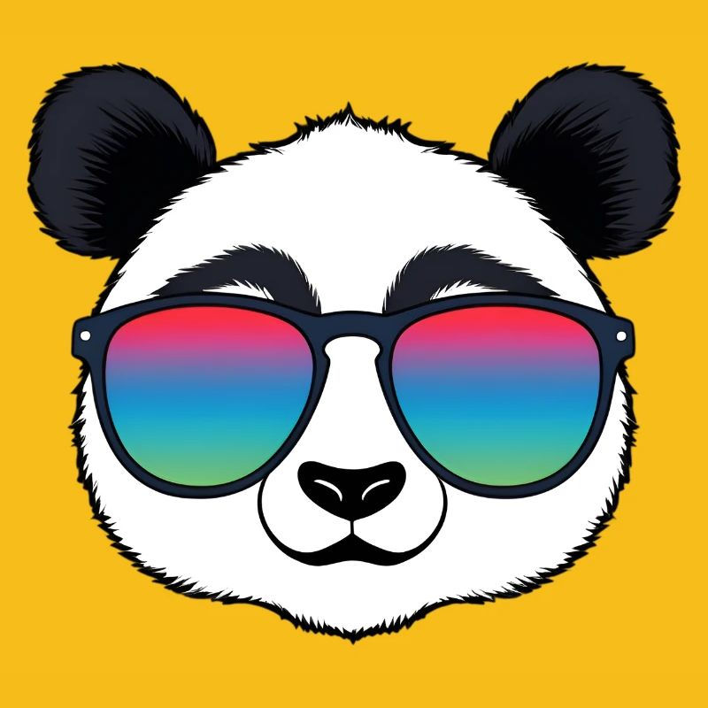 Panda Regenbogen-Sonnenbrille