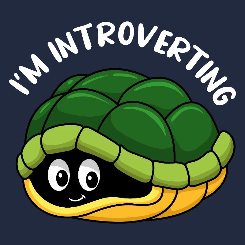 Cute Hiding Turtle Tortoise Shell Cartoon Art