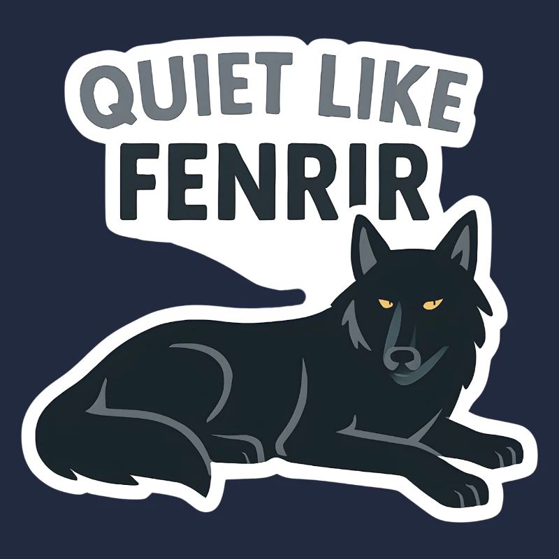 Quiet Like Fenrir Wolf Design
