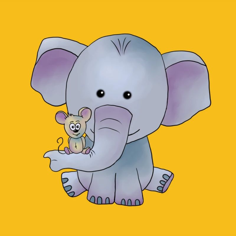 Elefant mit Maus