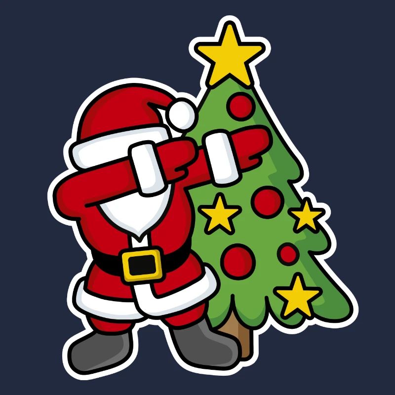 Dabbin' around the Christmas tree