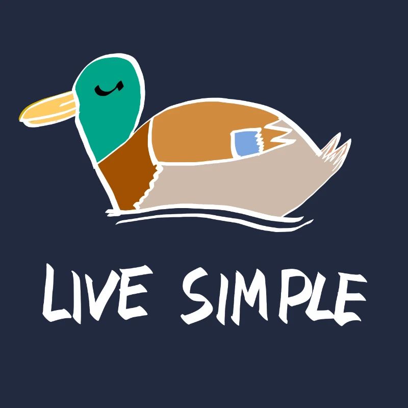 Live Simple Beautiful-Bird Design Custom Text