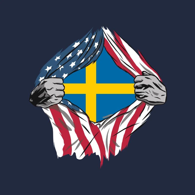 Drapeaux d'amitié USA Suède