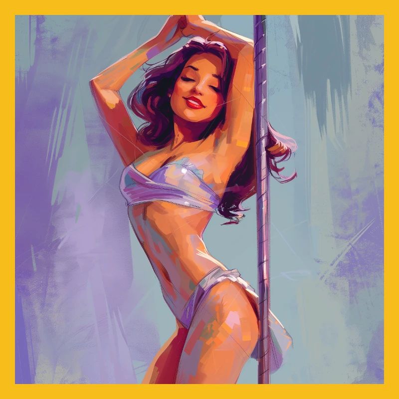 Poledancer feelin' herself